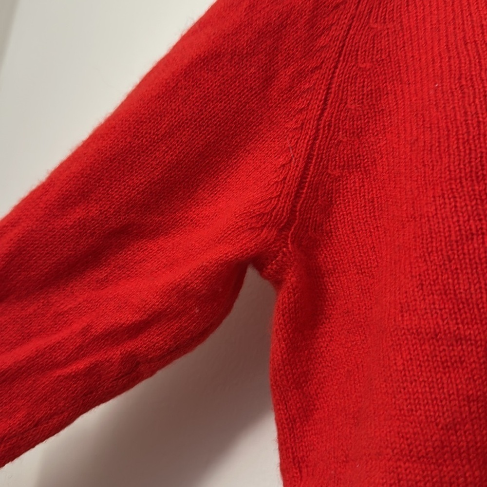 27 miles Malibu "day tripper" wool cashmere blend crop crewneck red sweater Vday - Picture 5 of 7